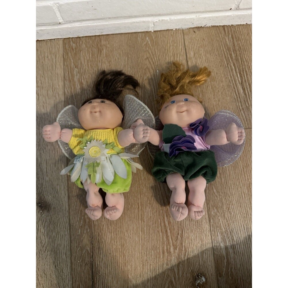 Vintage 1995 Cabbage Patch Kids Garden Fairies Dolls Lot Of 2 CPK